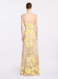 Tulle Embroidered Long Dress