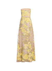 Tulle Embroidered Long Dress