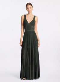 Knit Dress with Lace Inserts