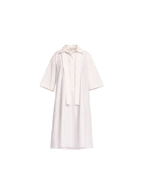 Monogram Embroidered Cotton Shirt Dress