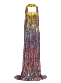 Multicolor Sequin Strapless Dress