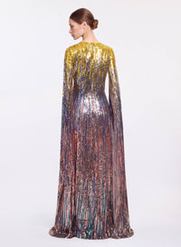 Multicolor Sequin Long Dress