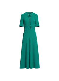 Lace Up Cady Midi Dress