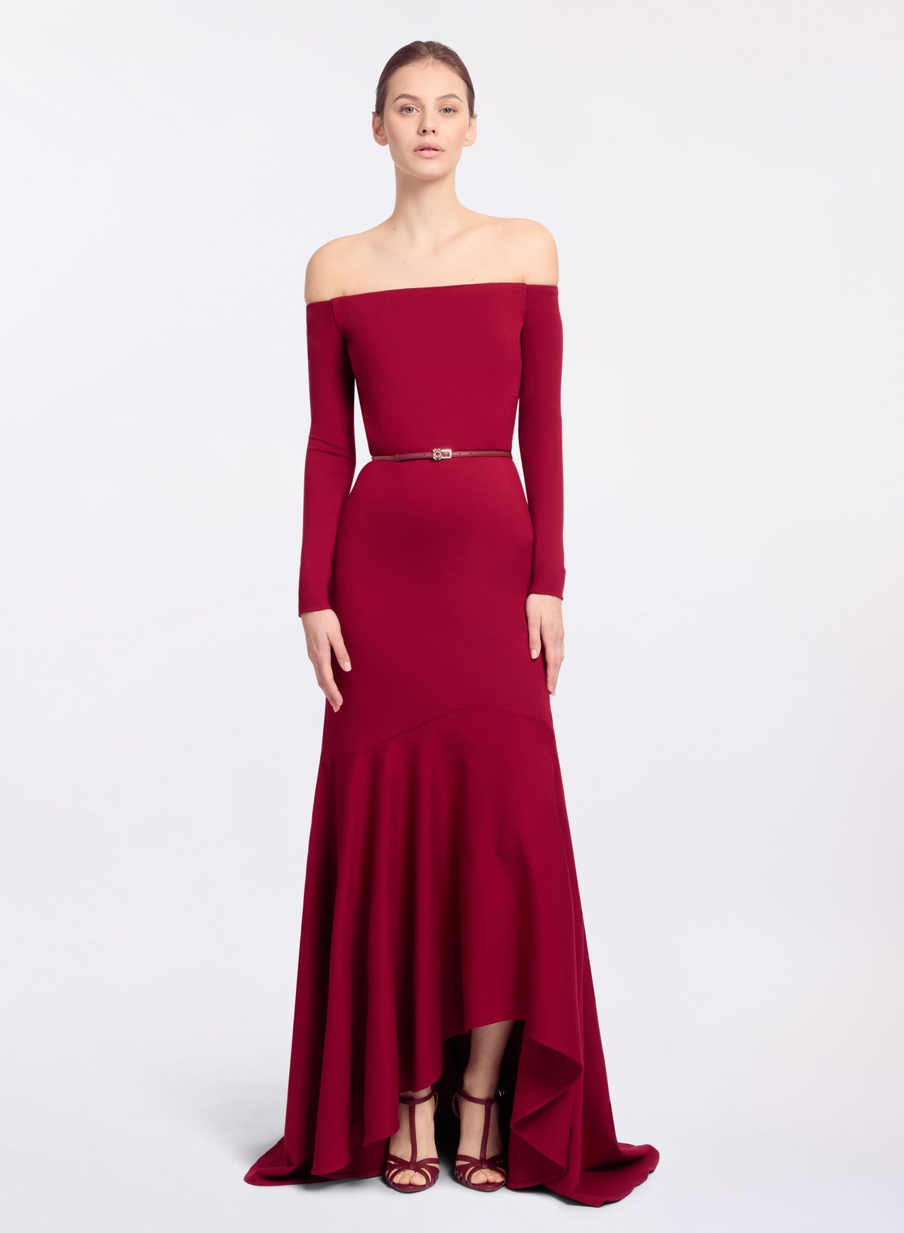 Structured Jersey Long Dress – ELIE SAAB