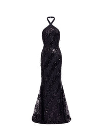 Sequins Halter Long Dress