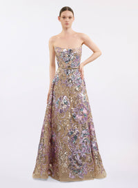 Sequin Embroidered Long Dress