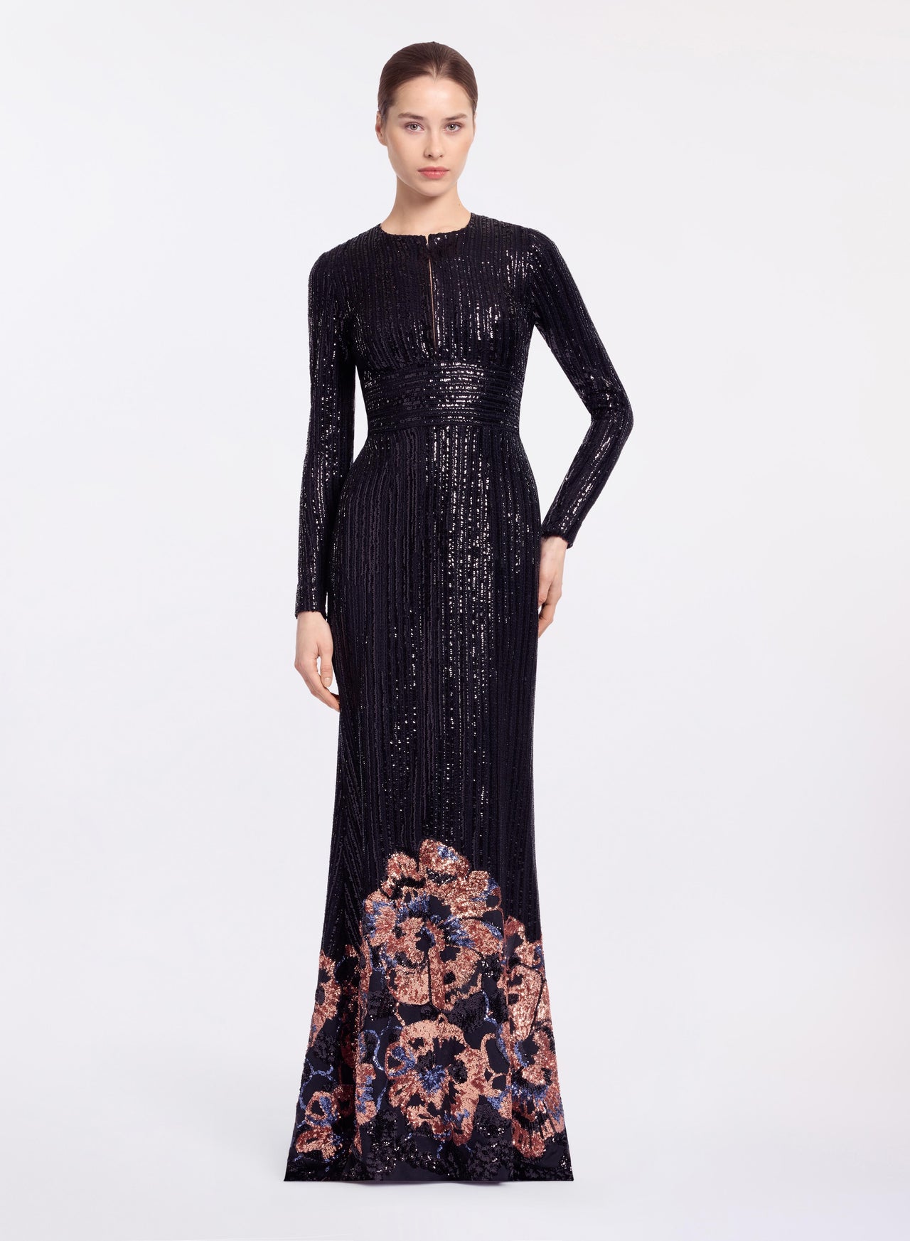 Sequin Embroidered Long Dress – ELIE SAAB