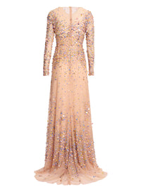 Sequin Embroidered Long Dress