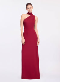 One-Shoulder Silk Long Dress