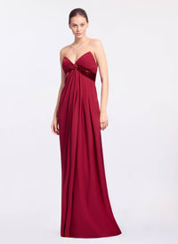Silk and Velvet Long Dress