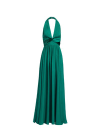 Silk and Velvet Long Dress