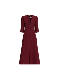 Embellished Wool Midi Dress