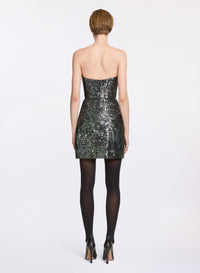Sequin Heart-Shaped Short Dress