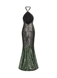 Sequin Halter Long Dress