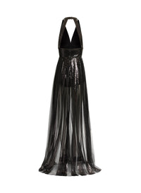 Sequin V-Neck Long Dress