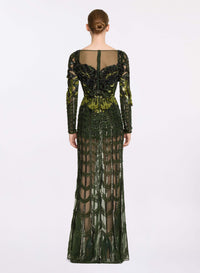 Scalloped Bead Embroidered Dress