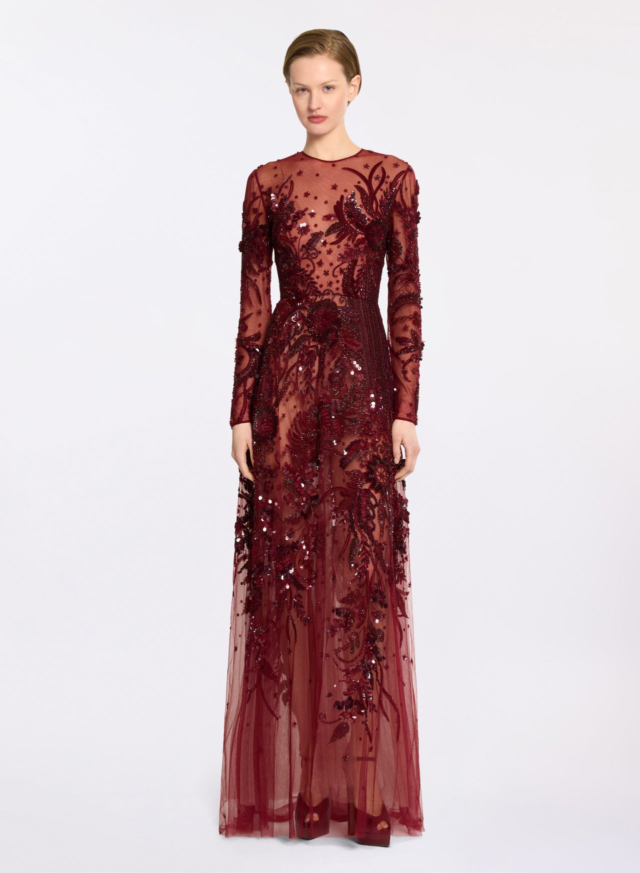 Bead Embroidered Long Dress  ELIE SAAB