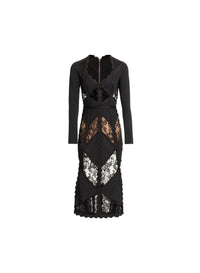 Knit and Lace Midi Dress