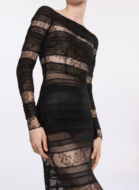 Macramé and Lace Long Dress