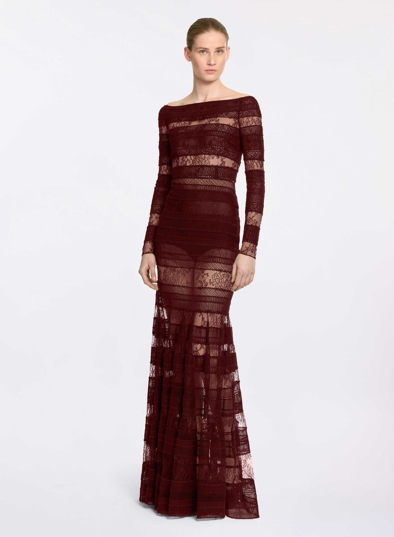 Macramé and Lace Long Dress