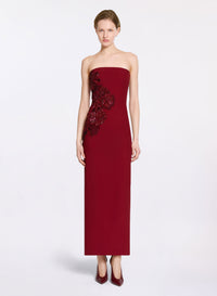 Embellished Cady Midi Dress