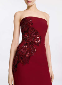 Embellished Cady Midi Dress