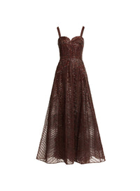 Bead Embroidered Midi Dress