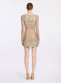 Bead Embroidered Short Dress