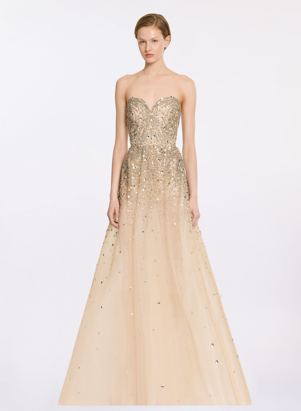 green emerald velvet dress Stud Embellished Long Dress