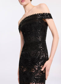 Sequin Embroidered Long Dress