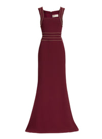 Trim Embellished Cady Dress