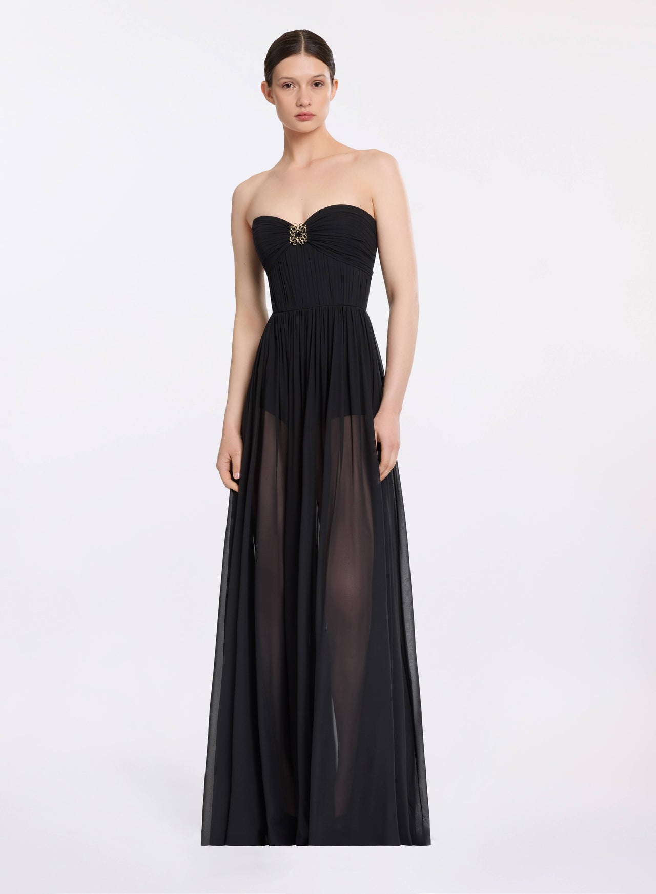 elie saab silk dress Strapless Silk Dress – ELIE SAAB