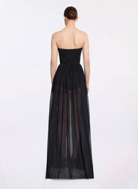 Strapless Silk Dress