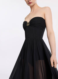 Strapless Silk Dress