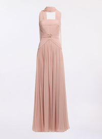 Strapless Silk Long Dress