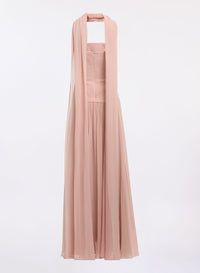 Strapless Silk Long Dress