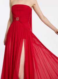 Strapless Silk Dress