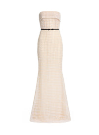 Strapless Pearl Long Dress
