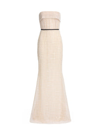 Strapless Pearl Long Dress