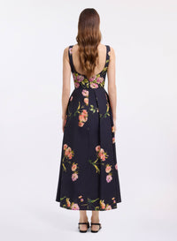 Printed Cotton Midi Dress