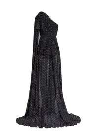 One-Shoulder Polka Dot Dress