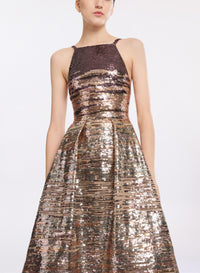 Sequin Embroidered Midi Dress