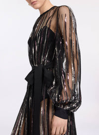 Sequin Embroidered Tulle Dress