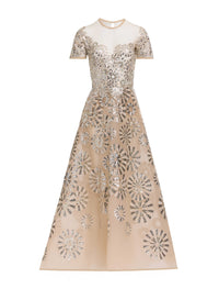 Sequin Embroidered Tulle Dress