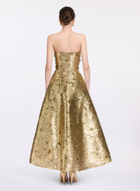 Bead Embroidered Golden Gown