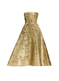 Bead Embroidered Golden Gown