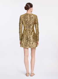 Bead Embroidered Golden Dress