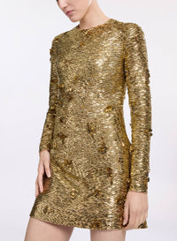 Bead Embroidered Golden Dress
