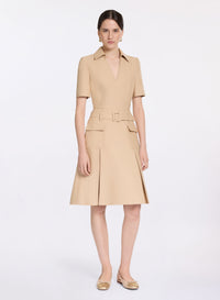 Gabardine Midi Dress