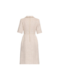 Sequin Tweed Midi Dress